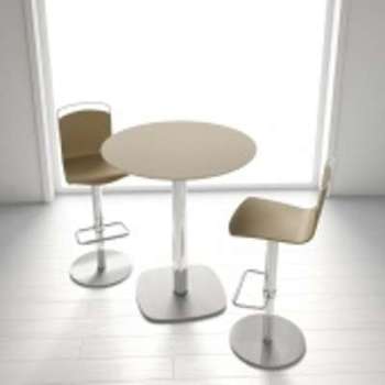 Table de cuisine ronde en verre petit espace - Cir