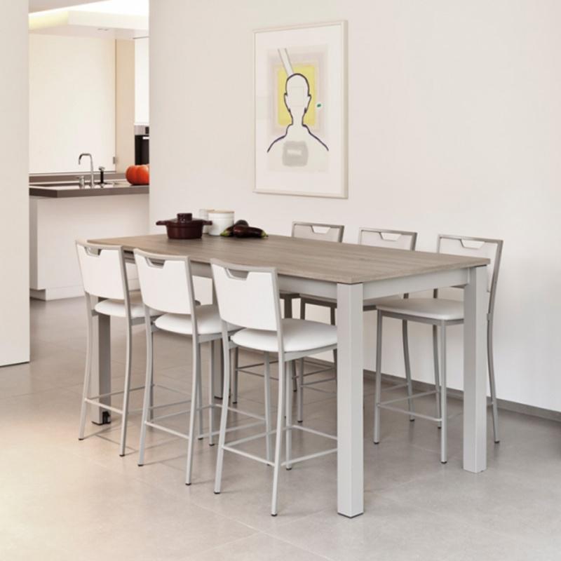 Table de cuisine snack rectangulaire extensible en