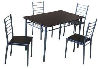 Ensemble table et 4 chaises 120x75 cm coloris Weng