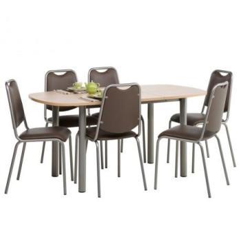 Table de cuisine en stratifié avec allonge - Lustr