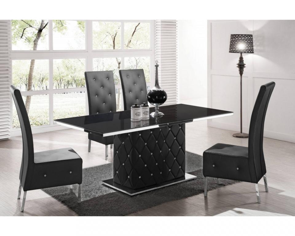Ensemble table et chaise Olbia Noir