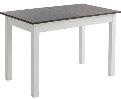 Table de repas extensible effet béton L120 à 160cm