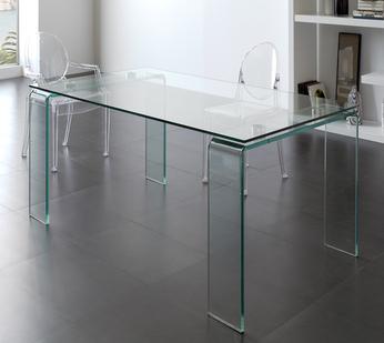 Table de salle à manger en verre design CHIBA