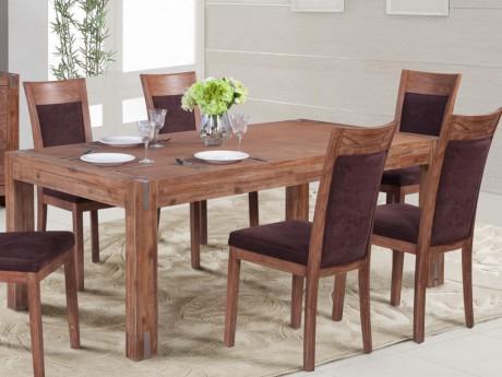 Table à manger OAKLAND - 8 couverts - Bois et méta