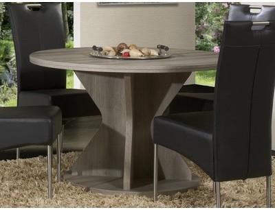 Table repas ronde IBIZA chêne mara avec allonge Table repas ronde IBIZA chêne