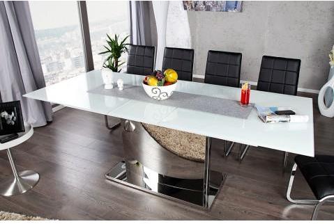 Table à manger extensible acier chrome Mistral 180 Table à manger extensible
