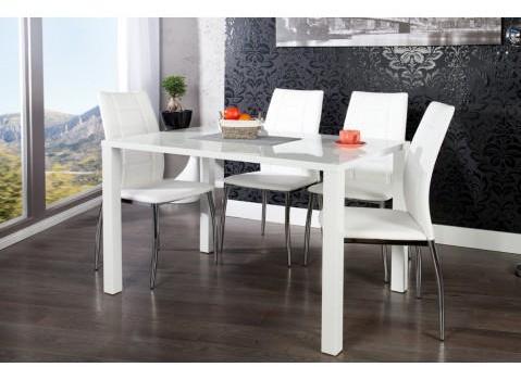Table à manger Sharon laqué blanc 120x80 cm Table à manger Sharon laqué