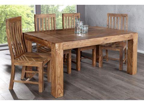 Table à manger en bois Sheesham Gena 160 cm Table à manger en bois Sheesham