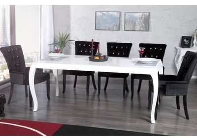 Table à manger 180 cm design baroque en MDF colori