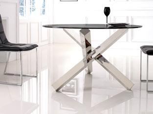 Table à manger ronde en verre design ELIA - 12mm v
