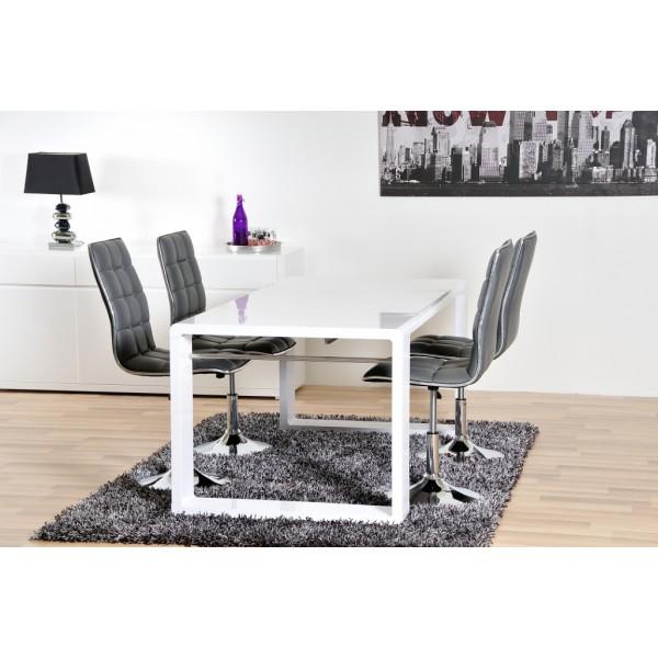 Table de salle à manger extensible laqué blanc BAH