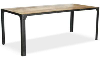 Table à manger Vintage Industriel - Bois et acier
