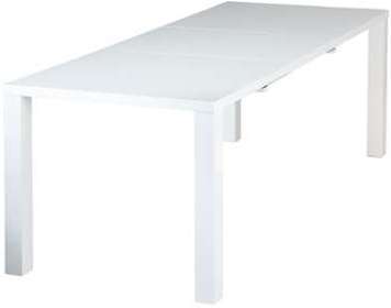 Table de séjour à rallonge design blanc laqué Table de séjour à rallonge