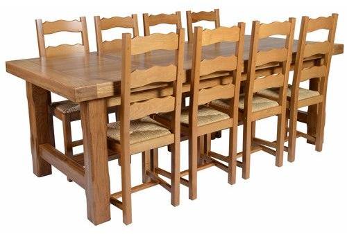 Table de ferme chêne 180 2allonges 6 chaises Table de ferme chêne 180 2allonges