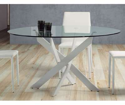 Table à manger design ronde en verre IVAR 2