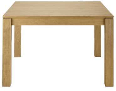 Table à manger carrée extensible en chêne 8 person