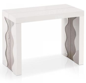 Table Console Ariel XL Laquée Ivoire Chêne Table Console Ariel XL Laquée
