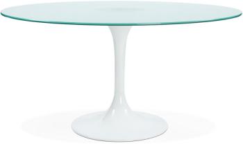 Table à dîner ronde MONICA en verre sablé design