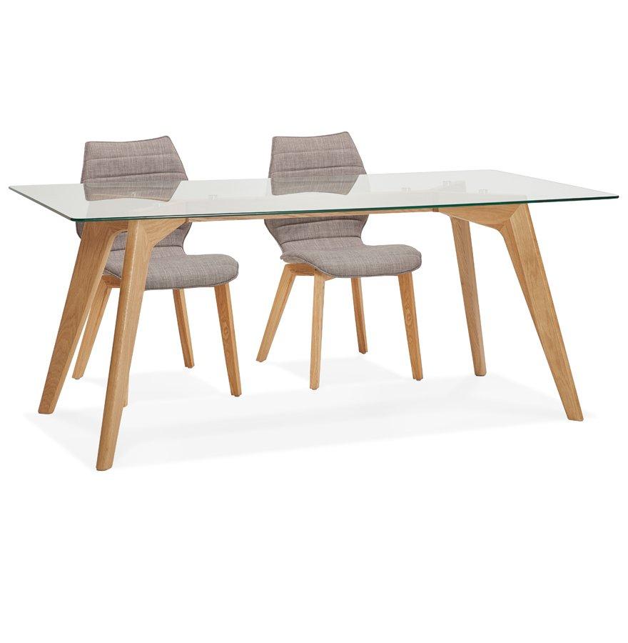 Table de salle à manger design SALTO en verre -