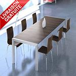 Table à manger / salle de réunion noyer extensible