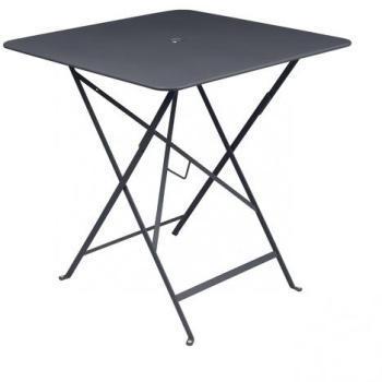 Bistro - Table pliante 71x71cm - anthracite/laqué