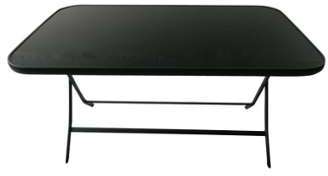 SOLDES-Table Pliante Design en Verre Noir-PLIANTAB