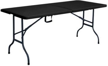 Table pliante noire 180cm 8 places PEHD - Mobevent