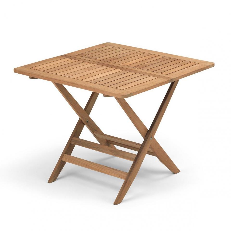 Nautic - Table Pliante 85x85cm - teck/85x85x70,5cm