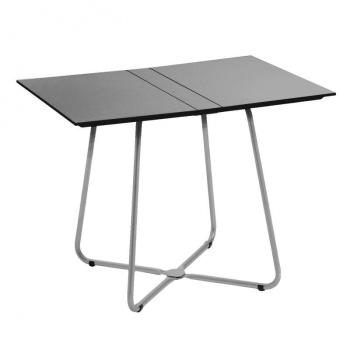 Balcony table de jardin pliable 100x70cm - gris fo