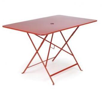Bistro - Table Pliante 117x77cm - coquelicot/laqué