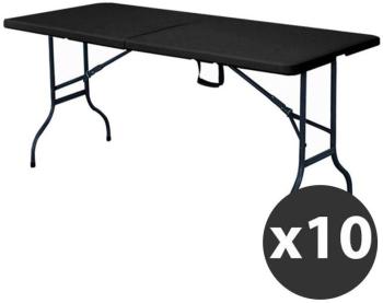 Tables pliantes noires 180cm - lot de 10 - Mobeventpro Tables pliantes noires 180cm