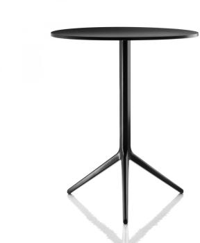 Central - Table pliable - plateau en HPL noir/pièt