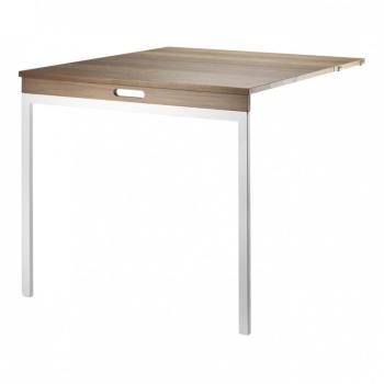 String système - Table pliante - noyer blanc PxHxP String système - Table pliante