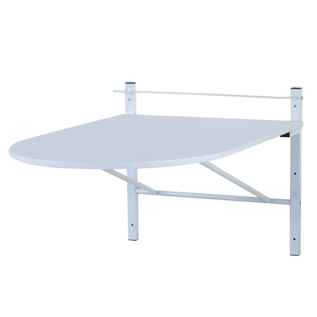 Table murale Letitia avec 2 tabourets - Blanc