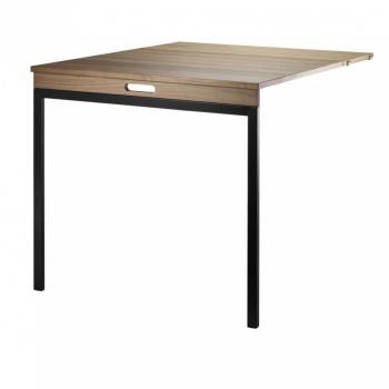 String - Table pliante - noyer/noir/78x96cm