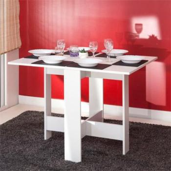 Table pliante deux abattants coloris blanc