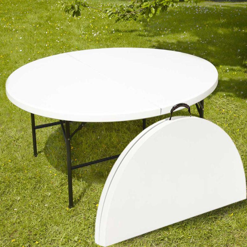 Table pliante ronde 150cm 8 places PEHD - Mobevent