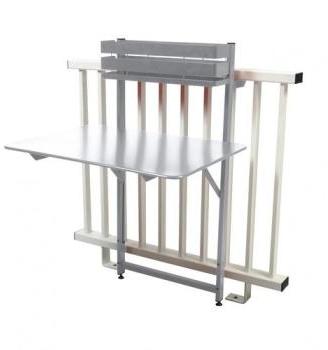 Bistro - Table de Balcon - blanc coton/mat granula