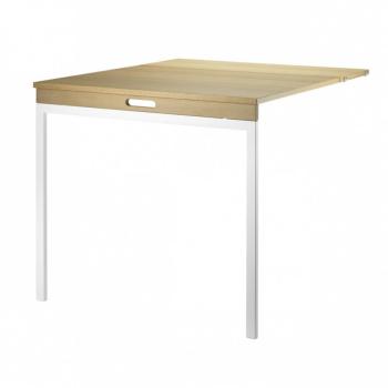 String système - Table pliante - chêne blanc PxHxP String système - Table pliante