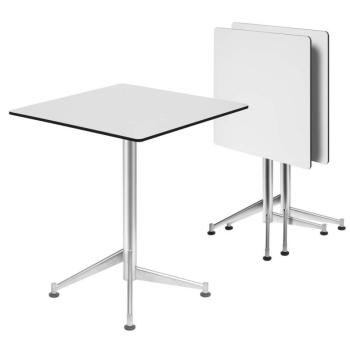 Seltz - Table pliante 60x60cm - blanc/HPL stratifi