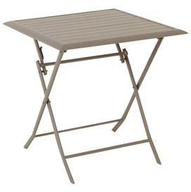 Table pliante carrée Azua - 2 places - Taupe