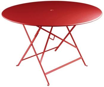 Bistro - Table Pliante Ø117cm - coquelicot/laqué