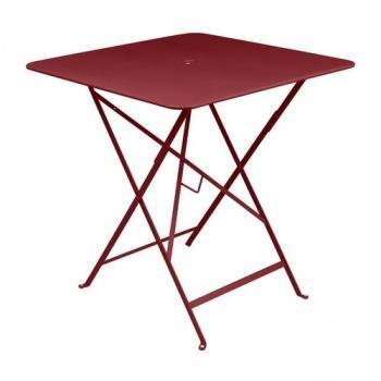 Bistro - Table pliante 71x71cm - rouge piment/laqu