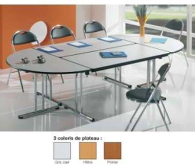 Table pliante 1/2l 160x80 gris