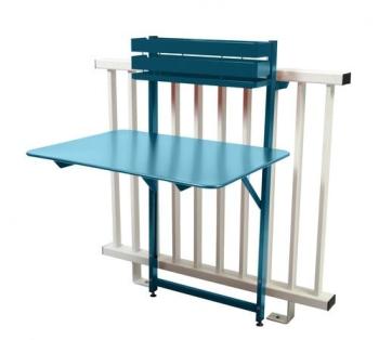 Bistro - Table de Balcon - turquoise/satiné plat/p