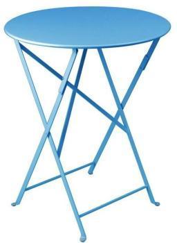 Bistro - Table Pliante Ø60cm - turquoise/fer/Taill