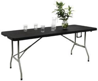 Table pliante par le centre noire Table pliante par le centre