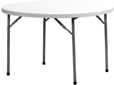 Table pliante ronde en plastique et métal - Planet