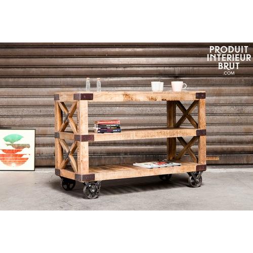 Desserte roulante en bois Paddington Desserte roulante en bois