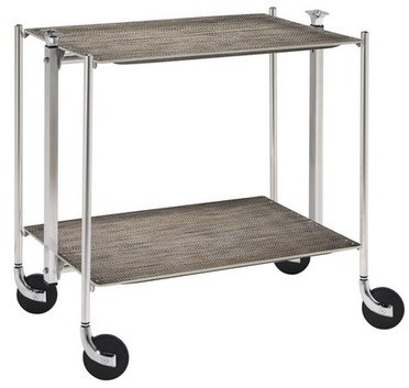 Desserte de cuisine Textable chromé 2 plateaux twe